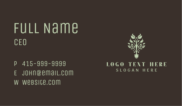 Landscaping Shovel Plant Business Card Design Image Preview