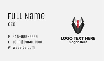 Fashionable Suit Tie Business Card Image Preview