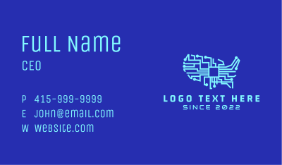 American Cyber Tech Company Business Card Image Preview