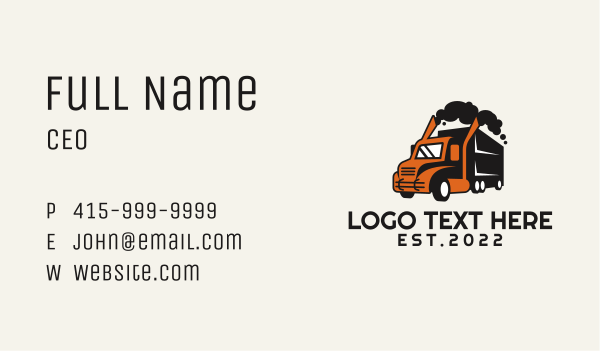 Automotive Truck Vehicle  Business Card Design Image Preview