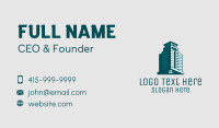 Elegant Teal Building  Business Card Image Preview