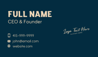 Professional Cursive Wordmark Business Card Image Preview