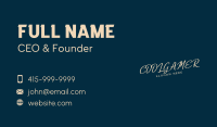 Professional Cursive Wordmark Business Card Image Preview