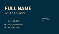 Professional Cursive Wordmark Business Card Image Preview