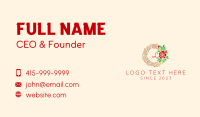 Floral Emblem Lettermark Business Card Preview