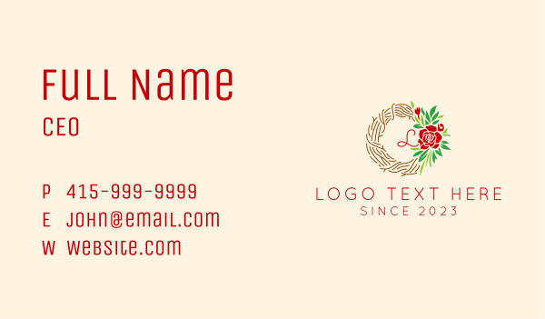 Floral Emblem Lettermark Business Card Design Image Preview