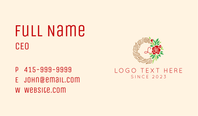 Floral Emblem Lettermark Business Card Image Preview