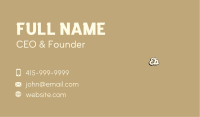 Retro White Wordmark Business Card Image Preview
