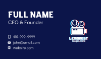 Glitchy Sports Vlogger Business Card Image Preview