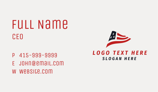 USA Campaign Flag Business Card Design Image Preview