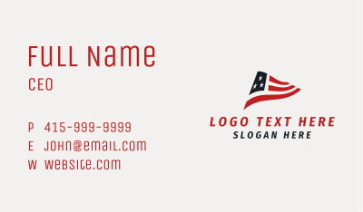 USA Campaign Flag Business Card Image Preview
