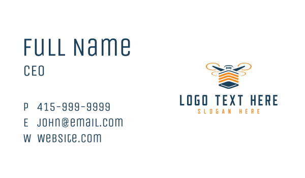 Drone Delivery Courier Business Card Design Image Preview