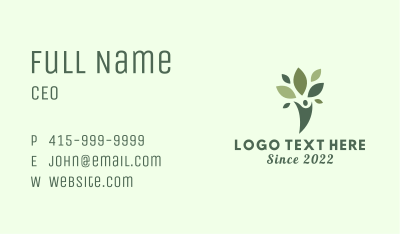 Wellness Therapy Leaf Business Card Image Preview