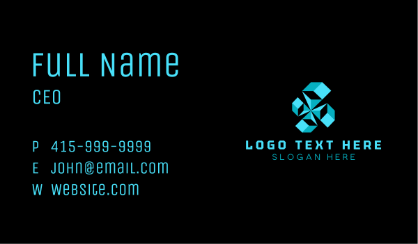 Tech Artificial Intelligence Cube Business Card Design Image Preview