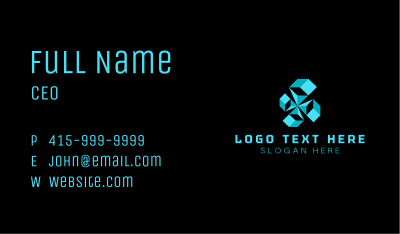 Tech Artificial Intelligence Cube Business Card Image Preview