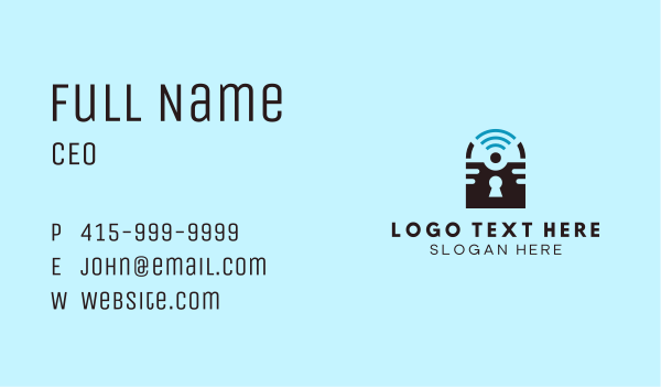 Wifi Lock Protection Business Card Design Image Preview