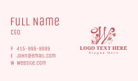 Elegant Styling Letter W Business Card Image Preview