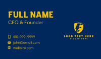 Yellow Electrical Letter E Business Card Design