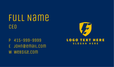 Yellow Electrical Letter E Business Card Image Preview