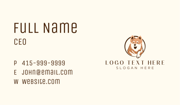 Canine Puppy Veterinary Business Card Design Image Preview