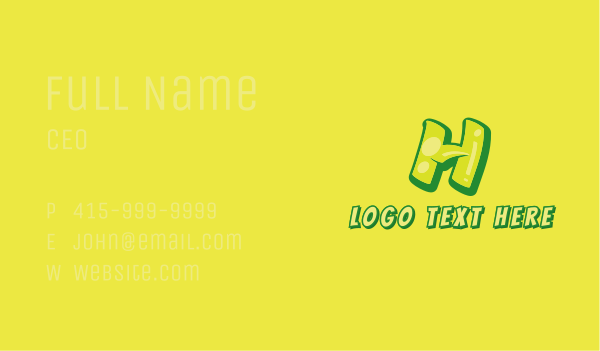 Graphic Gloss Letter H Business Card Design Image Preview