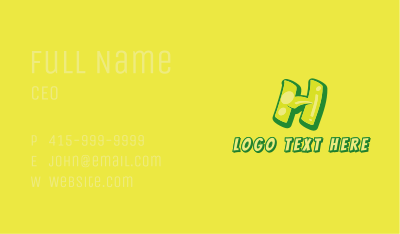 Graphic Gloss Letter H Business Card Image Preview