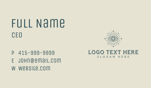 Spiritual Boho Eye Business Card Design Image Preview