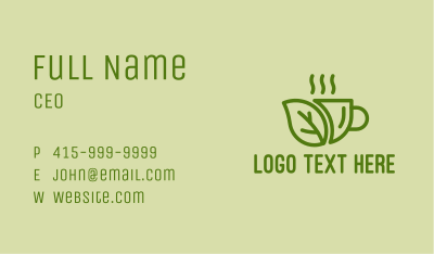 Green Coffee Drink  Business Card Image Preview