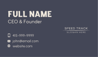 White Enterprise Wordmark  Business Card Design