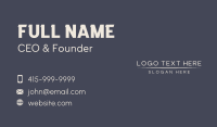 White Enterprise Wordmark  Business Card Image Preview