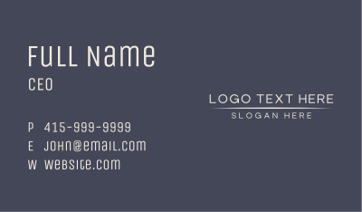 White Enterprise Wordmark  Business Card Image Preview