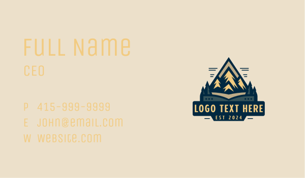 Mountain Nature Park Trekking Business Card Design Image Preview