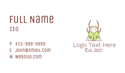 Elegant Nature Antler Business Card Image Preview