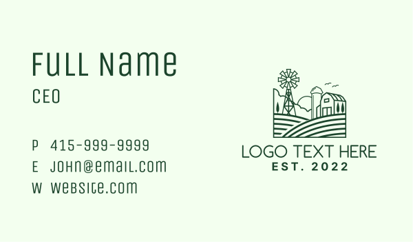 Green Nature Farming Business Card Design Image Preview