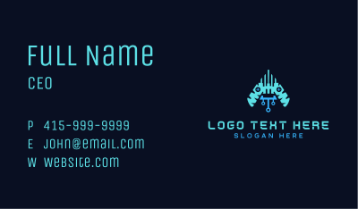 Cyber Game COntroller Business Card Image Preview