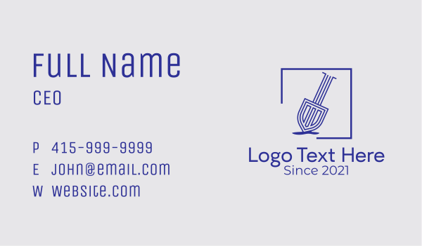 Minimalist Trowel Tool  Business Card Design Image Preview
