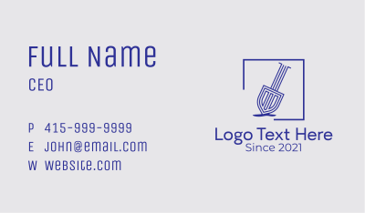 Minimalist Trowel Tool  Business Card Image Preview