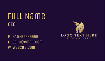 Luxury Gorilla Wing Business Card Image Preview