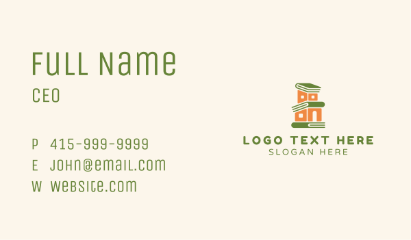 Book Home Education Business Card Design Image Preview