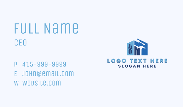 Builder Tools Construction Business Card Design Image Preview