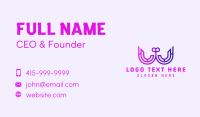 Digital Startup Letter W Business Card Design