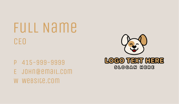 Cute Puppy Dog Business Card Design Image Preview