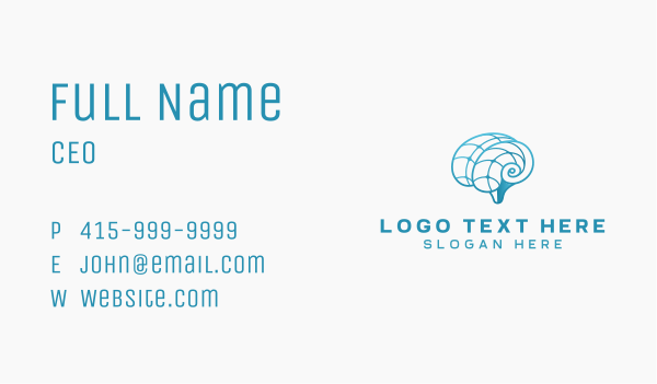 Brain Smart Intelligence Business Card Design Image Preview