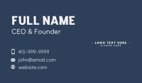 Generic Simple Wordmark Business Card Image Preview