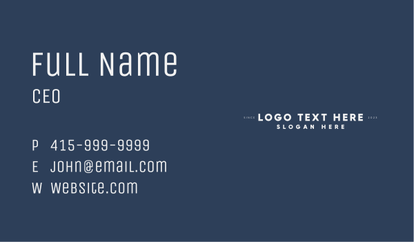 Generic Simple Wordmark Business Card Design Image Preview