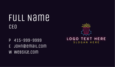 Popcorn Snack Cinema Business Card Image Preview