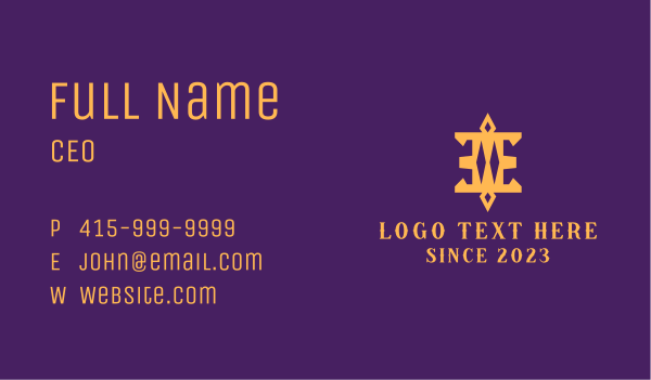 Abstract Golden Shape Business Card Design Image Preview