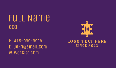 Abstract Golden Shape Business Card Image Preview
