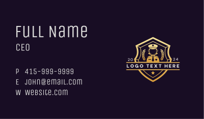 Police Woman Security Business Card Image Preview