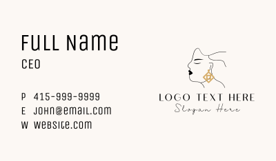 Woman Luxe Jewelry Business Card Image Preview